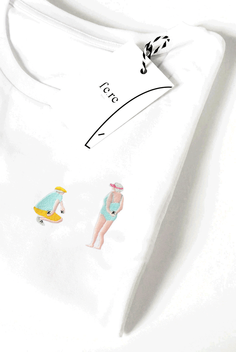 T-shirt broderie - La pétanque couple, couleurs