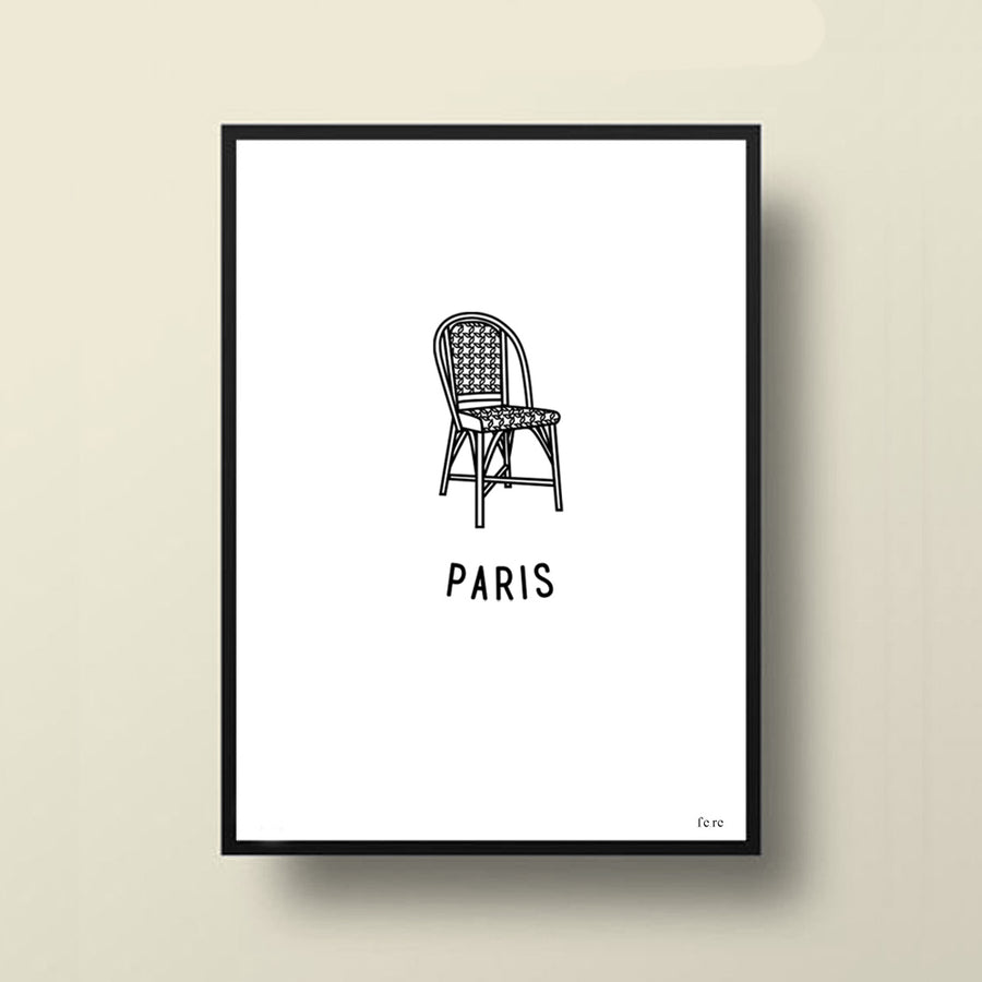 Affiche Paris, terrasse
