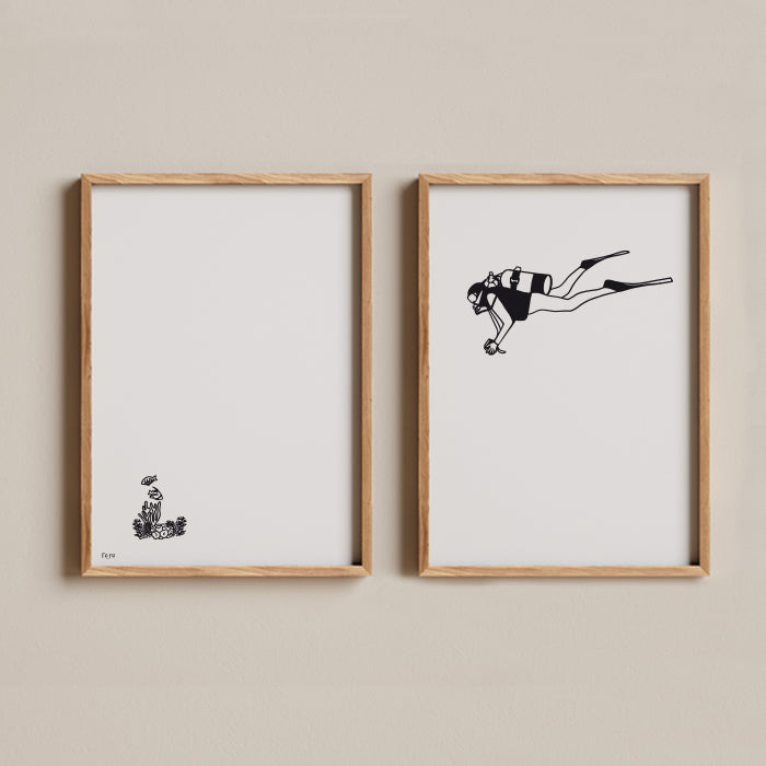 Duo d'affiches les sportifs - La plongée sous marine