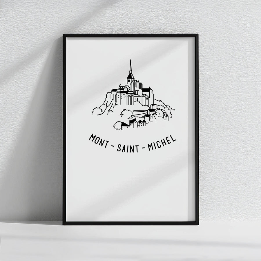 affiche france poster fere paris mont saint michel illustration