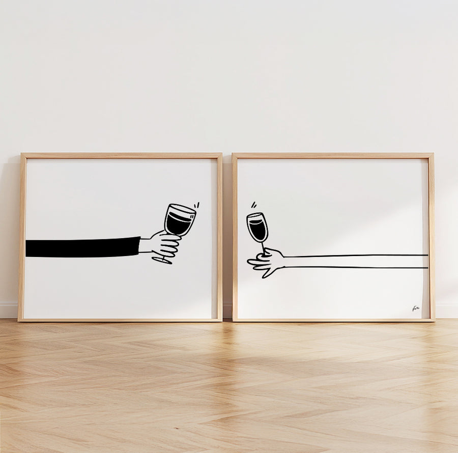 affiches vin boissons tchin sante trinquer fere decoration murale