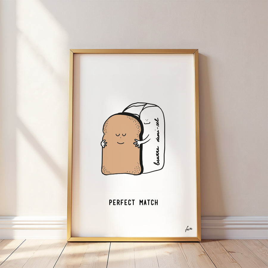 Affiche Perfect match, beurre demi sel
