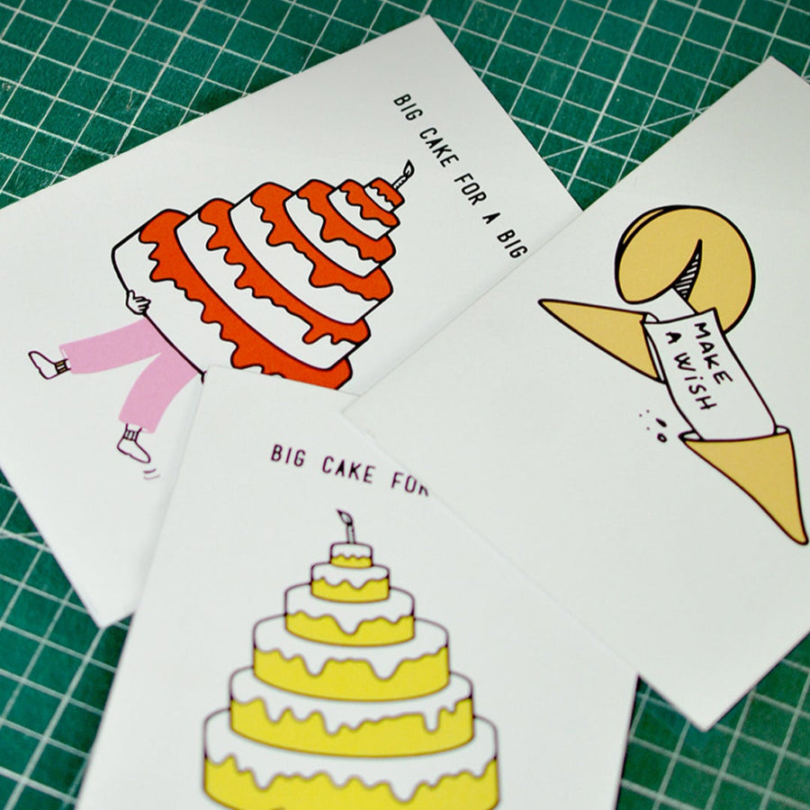carte de voeux anniversaire gateau fille fere