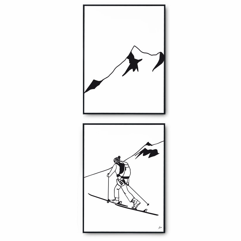 Duo d'affiches les sportifs - Le ski de rando