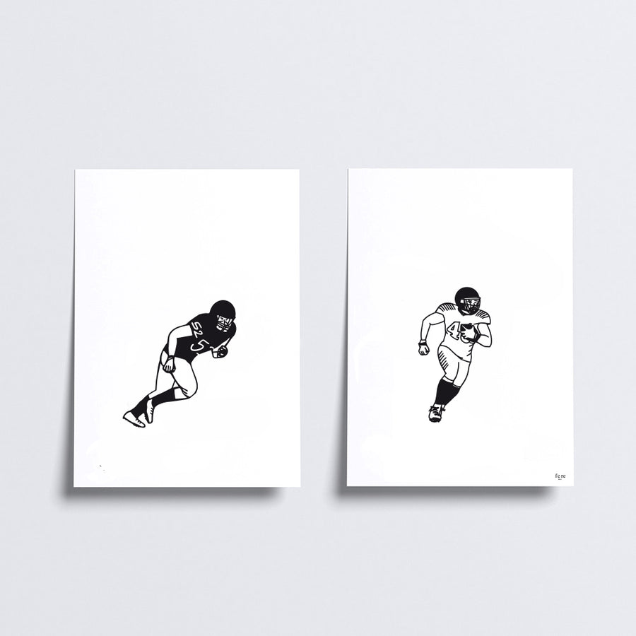 Le football américain le sport national des États-Unis affiches sport diptyques décoration murale