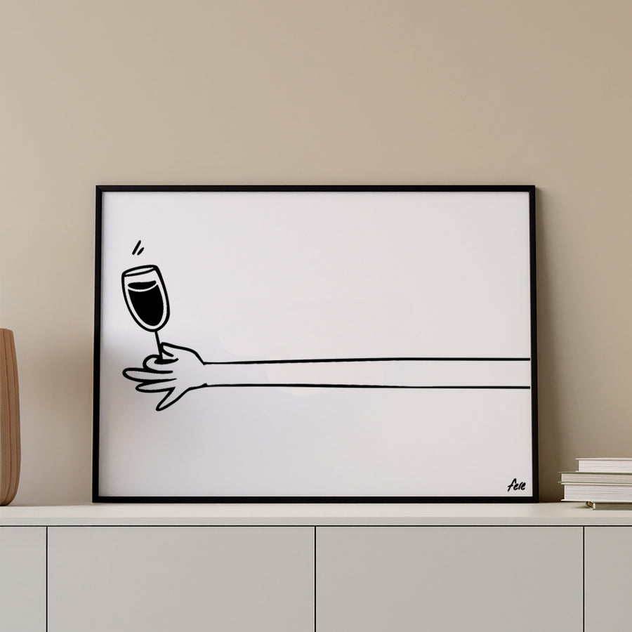 affiches vin boissons tchin sante trinquer fere decoration murale