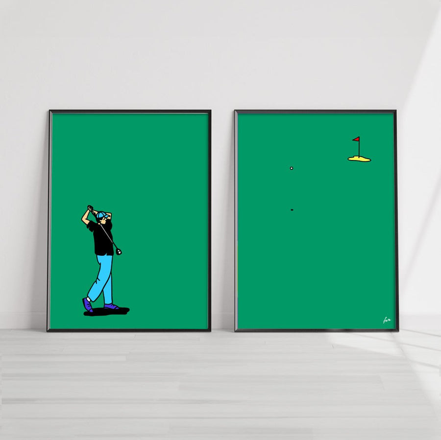 affiches murales decoration golf green fere poster gliclée print