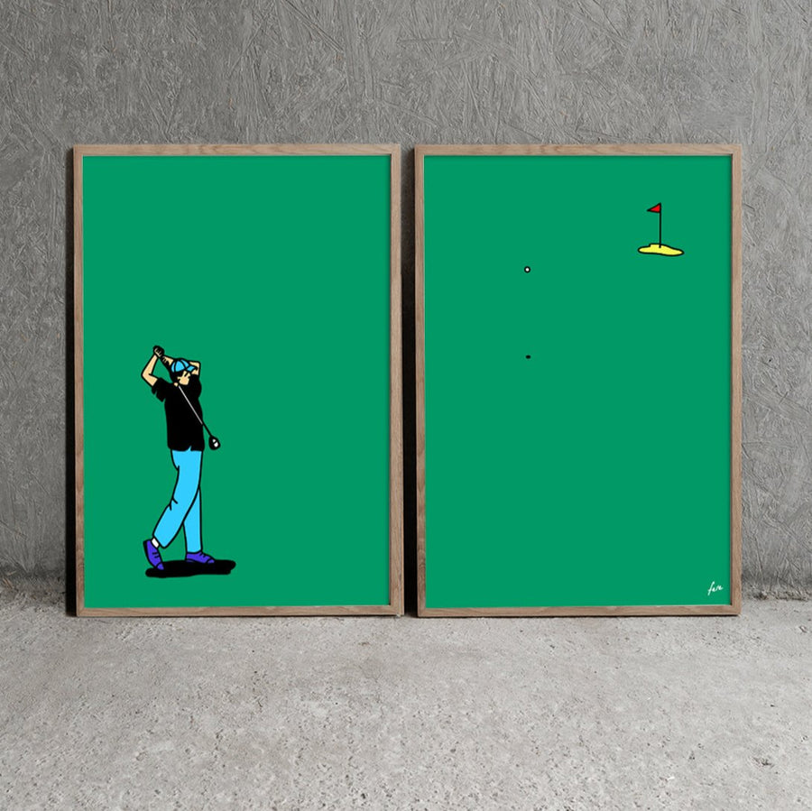 affiches murales decoration golf green fere poster gliclée print