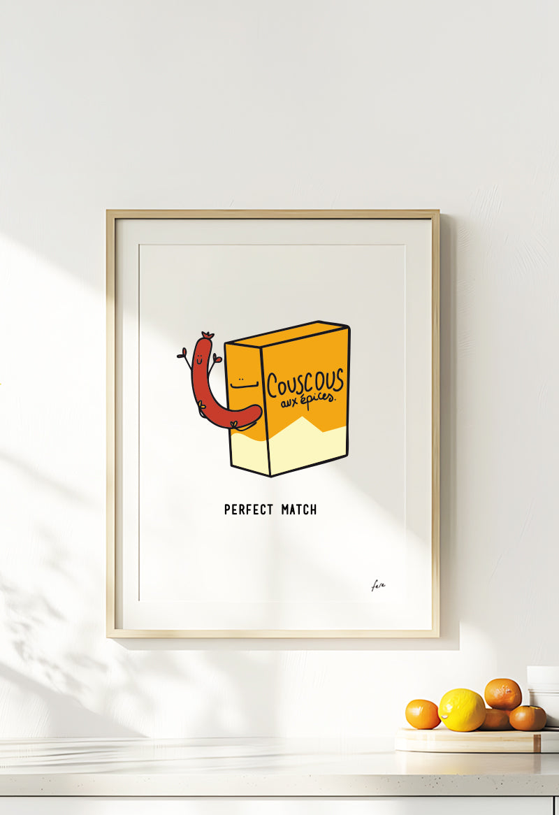 Affiche Perfect match, Couscous merguez