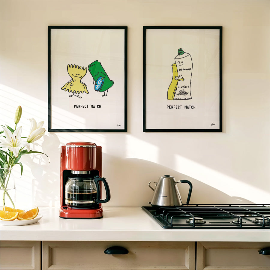 affiche fere decoration murale frite mayonaise food