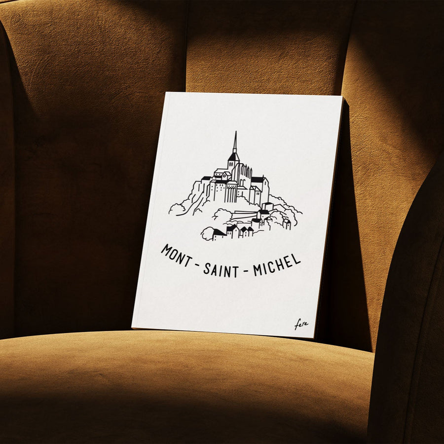 affiche france poster fere paris mont saint michel illustration