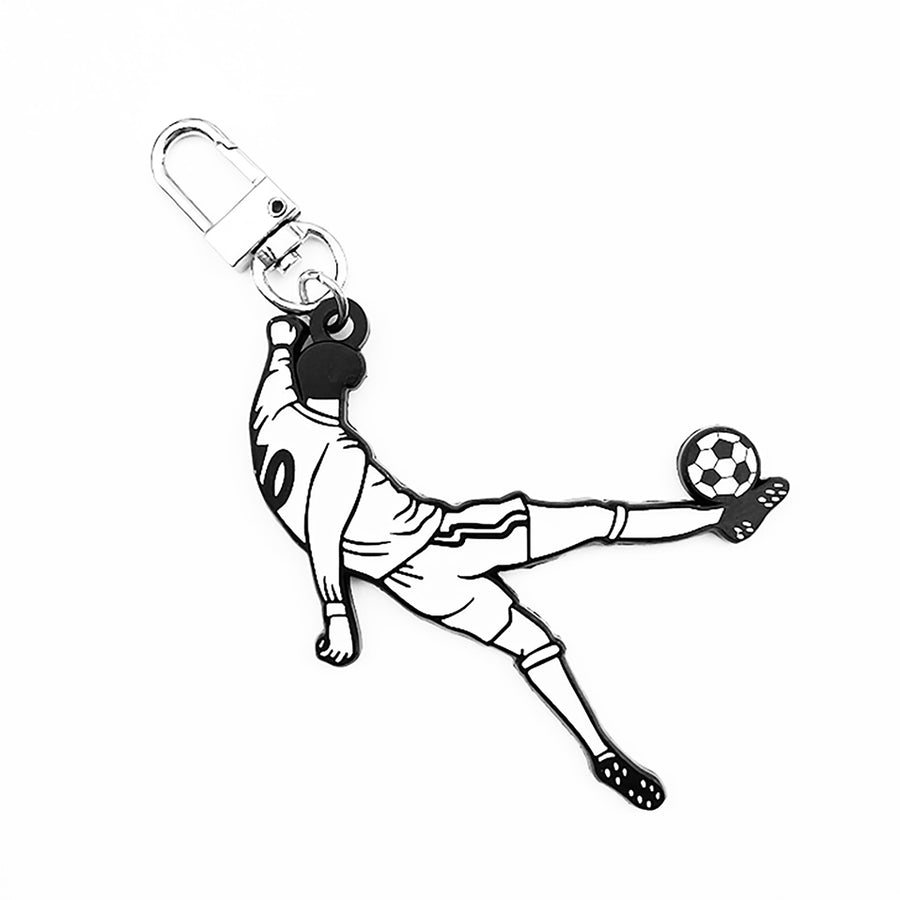 Porte-clé Foot en métal émaillé