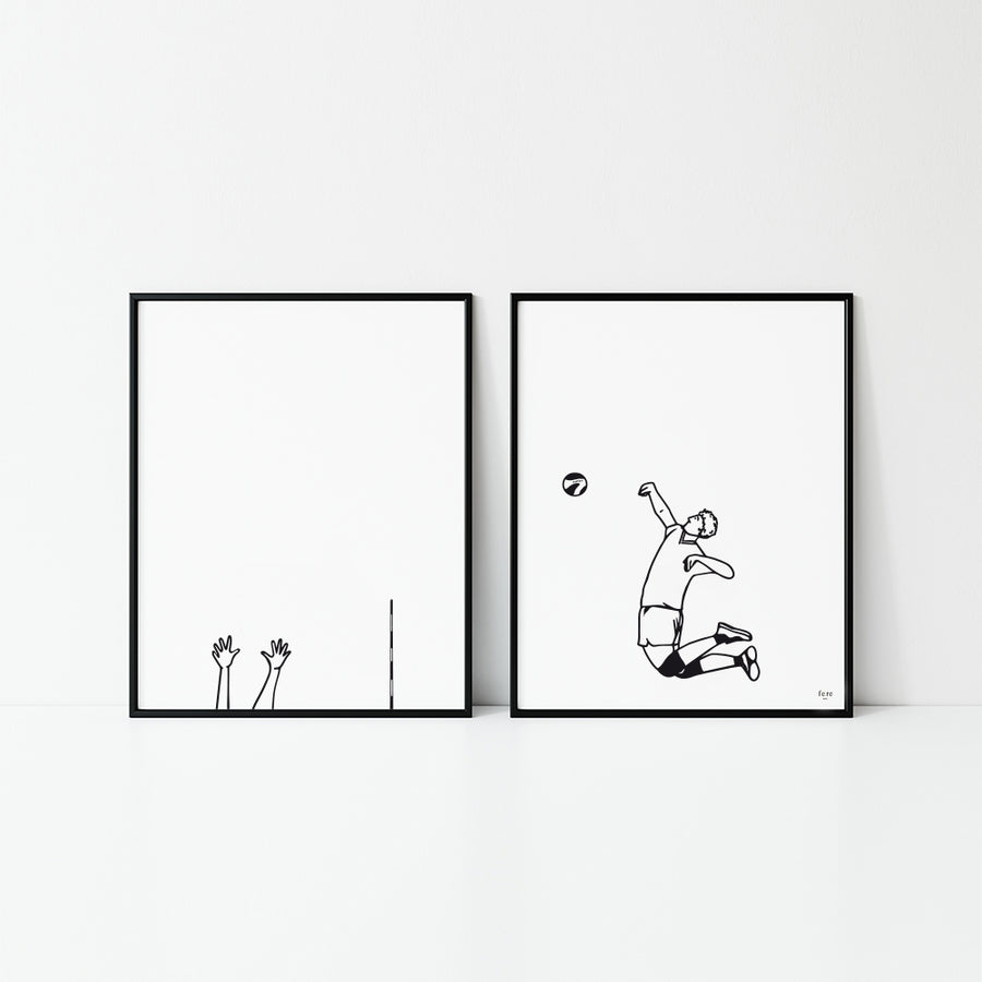 Duo d'affiches les sportifs - Volley-ball