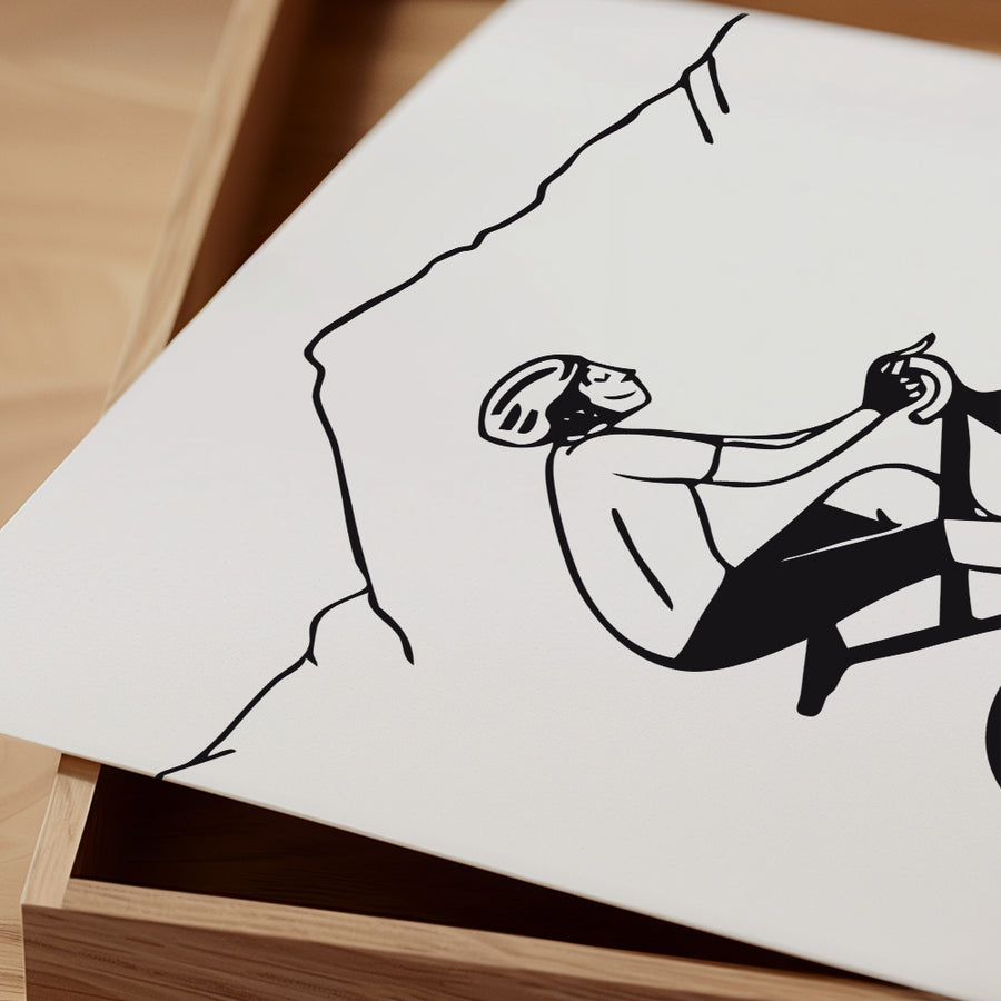 cyclisme illustration affiche murale fere vélo