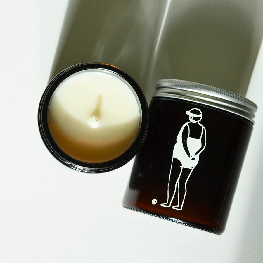 Bougie parfumée Pétanque - Fere, illustration et décoration en noir et blanc 