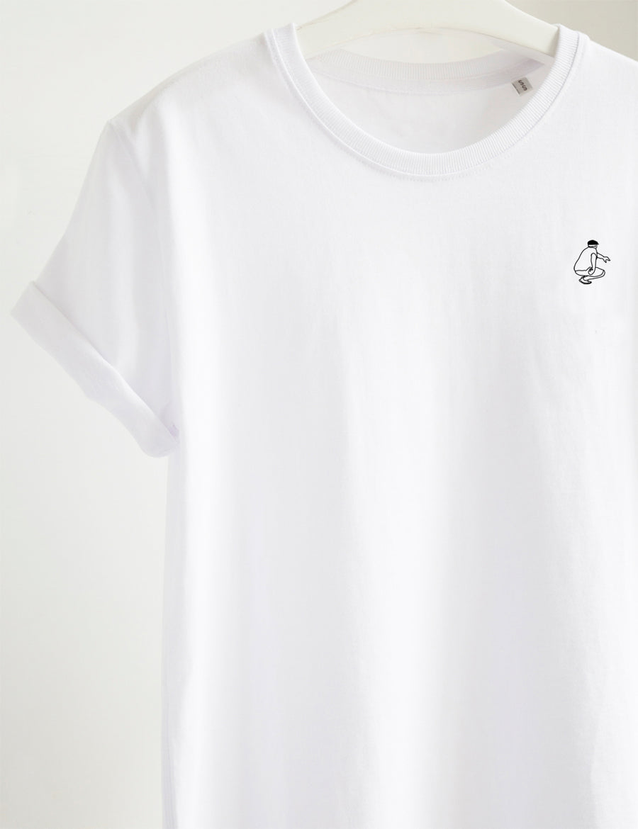 T-shirt broderie - la pétanque - Fere, illustration et décoration en noir et blanc 