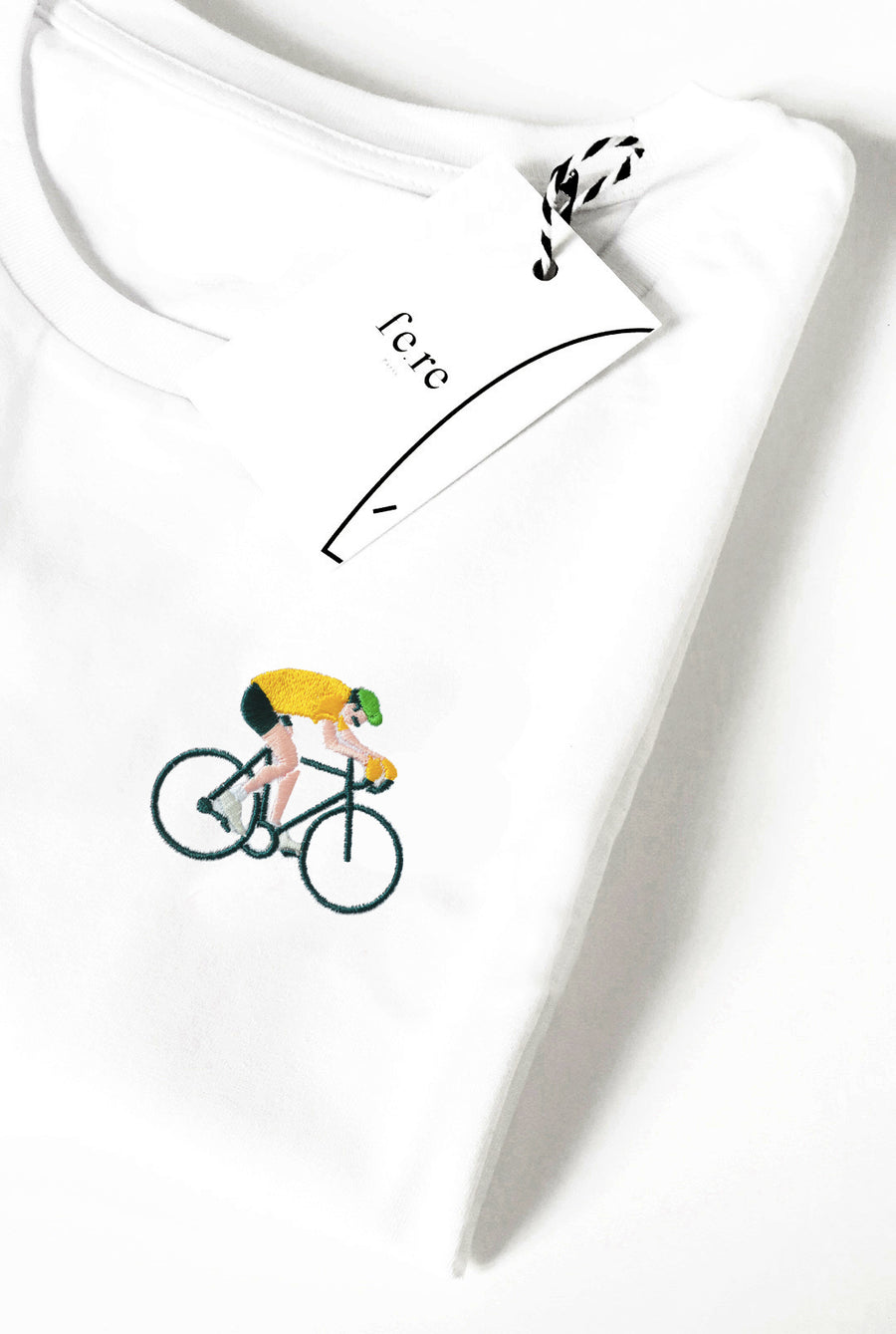 T-shirt broderie - Le cyclisme, couleurs