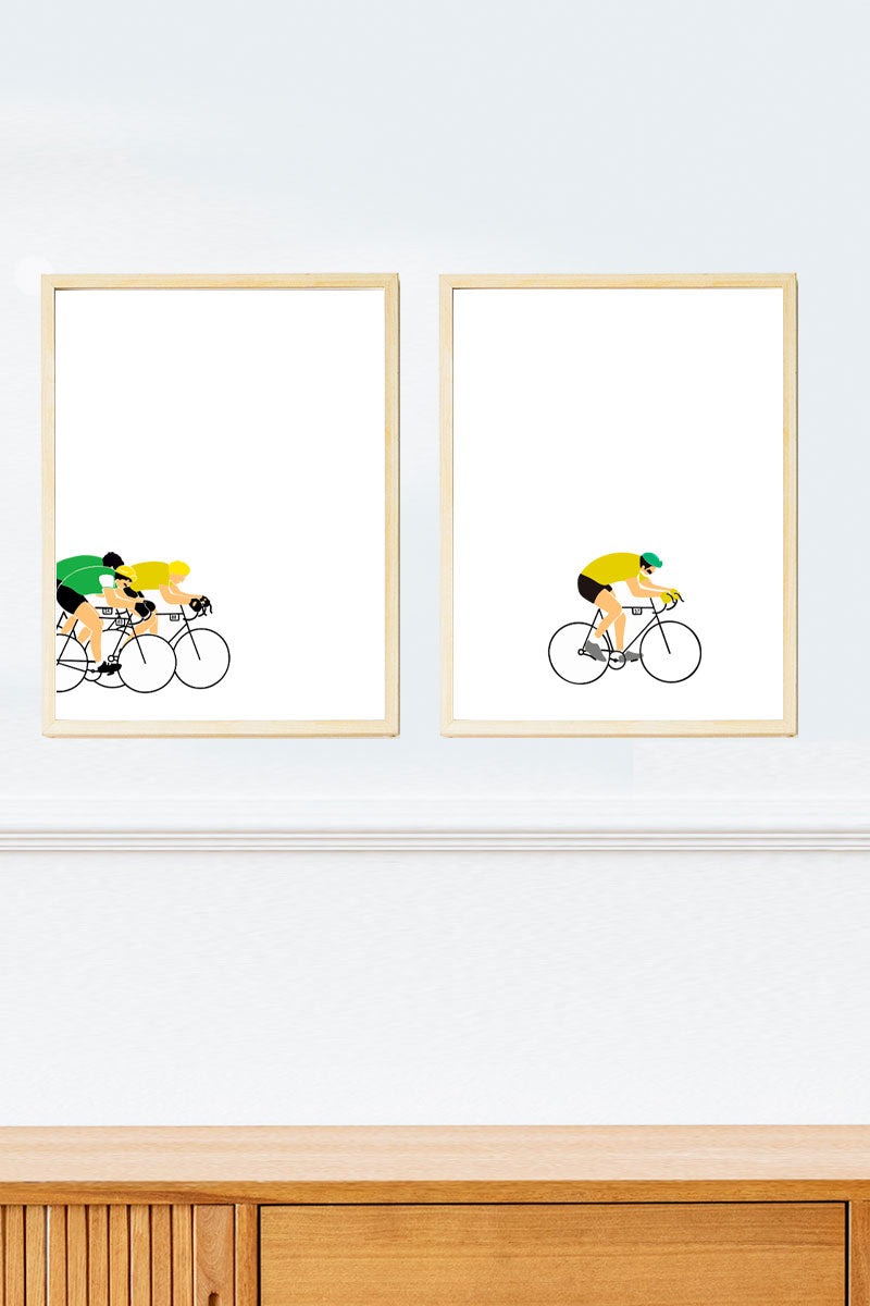 Affiche les sportifs - Le cyclisme, couleurs